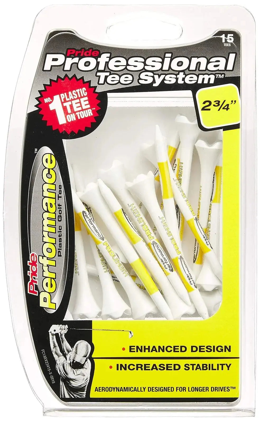 Pride Tee System Evolution 2 3/4 15 pack